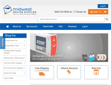 Tablet Screenshot of midwestmailingsupplies.com